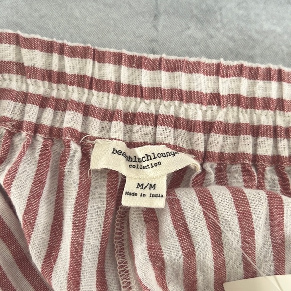 BeachlunchLounge collection linen blend striped capris size medium - Picture 5 of 11